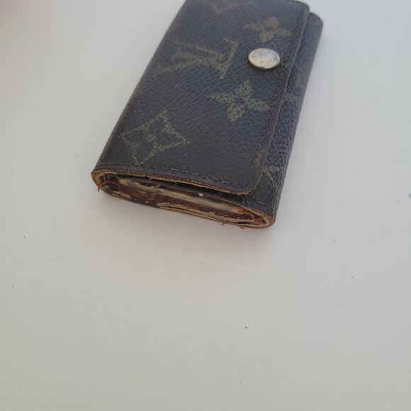 Authentic Louis Vuitton Monogram Multicles 4 Key Hooks Case Brown Small 1996 - Picture 11 of 12